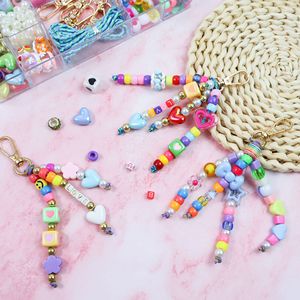 Kit de Cuentas Acrílicas para Hacer Llaveros y Pulseras, Cuentas de Varias Formas, Letras, Corazones, Estrellas, Suministros para Hacer Joyería Hecha a Mano - Product Image 2