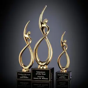 Noble Manufacturer 2023 Metal Gold or Silver Infinity Award Custom Bespoke Logo Business Gift Trophy Awards