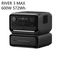 Station d'alimentation portable Eco Flow River 3 Max 572Wh, adaptée aux mesures d'urgence en cas de panne de courant à domicile, camping