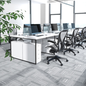 Office Carpet Tiles Rectangle Low Pile Non-Woven Backing Anti Slip Commercial Use Machine Made - Product Image 1
