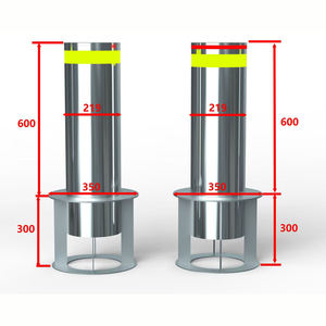 Isolamento di sicurezza stradale personalizzato 3mm 5mm di spessore in acciaio inox Anti-collisione ispessito barriera rimovibile dissuasore - Product Image 2