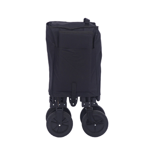 Chariot de camping pliable noir à quatre roues, chariot utilitaire en tissu Oxford, chariot de courses pliable OEM JK JK-1002 - Product Image 6