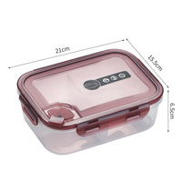 Fourniture d'usine OEM/ODM Boîte à lunch en plastique à 3 compartiments sans BPA étanche pour enfants et adultes