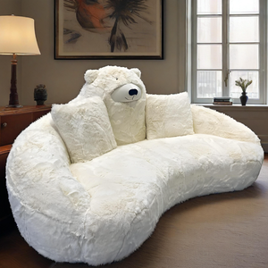 Divano Orso per Bambini, Arredamento per Cameretta e Soggiorno, Decorazione per Stanza dei Bambini, Giocattoli in Peluche, Cuscino in Tessuto per Bambini, Divano Relax - Product Image 2