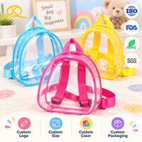 Sac à dos transparent personnalisé en PVC, petit format, étanche, pour l'été, la plage, le téléphone portable, les voyages, l'école, le rangement