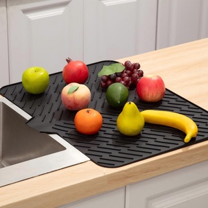 Tapete de silicona transfronterizo para drenaje de fregadero y encimera, resistente al calor, aislante, biodegradable, para cocina - Product Image 3
