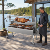 Barbecue rotatif automatique HDL1C-1 avec grille motorisée à mouvement ascendant et descendant