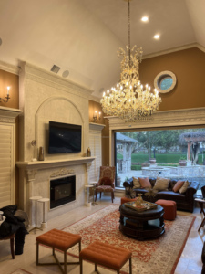 Lampadario in Ferro e Cristallo R&J per Interni, Garanzia di 4 Anni, Illuminazione a 360° per Decorazioni di Matrimoni ed Eventi - Product Image 5