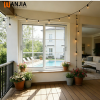 Ventana Corredera de PVC con Diseño de Rejilla, Eficiente Energéticamente, Resistente a la Intemperie, Ventanas Residenciales de Vidrio Templado