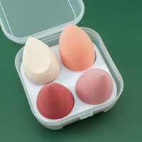 Éponge de maquillage douce à texture fine sans latex multicolores en gros, éponge cosmétique lavable humide et sèche, esponja de maquiagem