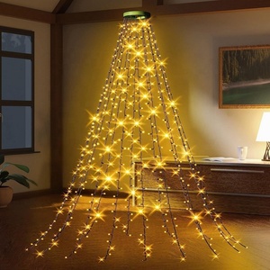6.6FT X 16 Lines Fairy <strong>Lights</strong> with 8 Modes <strong>Timer</strong> Remote for <strong>Xmas</strong> Decorations Multicolor 400 LED Waterfall Christmas Tree <strong>Lights</strong> - Product Image 1
