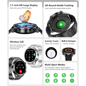 Nuevo Reloj Inteligente G6 HD 2026 con Pantalla TFT de 1.7 Pulgadas, Brújula, Monitor de Actividad Física Unisex con Aplicación RDFit y Carga Magnética - Product Image 3