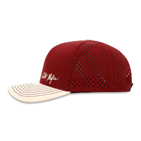 Produsen topi sulam kustom topi memancing 5 Panel berlubang lubang Laser Cut topi Trucker jaring olahraga bisbol tahan air