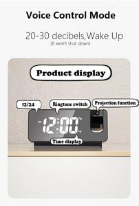 Réveil miroir <span class=keywords><strong>Gestion</strong></span> <span class=keywords><strong>du</strong></span> <span class=keywords><strong>temps</strong></span> Heure Date Affichage Projection Réveil pour la maison - Product Image 4