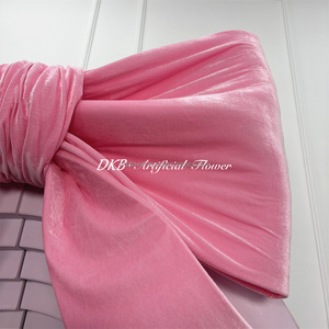 Lazo de terciopelo rosa gigante para decoración de fondo de pared, lazo de tela para bodas, venta al por mayor de fábrica - Product Image 5