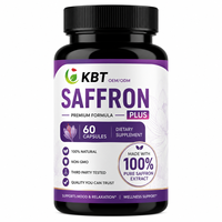 Complément alimentaire à base de plantes pour femmes, OEM ODM, capsules de safran, complément de safran avec Ashwagandha