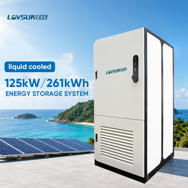 Hybrid 125kW Pcs With 261kWh Energy Storage Battery air Cooling Liquid Cooling Outdoor Battery Cabinet