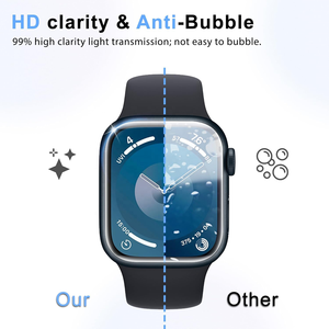 Protector de Pantalla de Vidrio HD (Paquete de 2) para <span class=keywords><strong>Apple</strong></span> <span class=keywords><strong>Watch</strong></span> Series 9 8 <span class=keywords><strong>7</strong></span>, Kit de Alineación Automática, Fábrica con Certificación REACH ISO14001 - Product Image 3