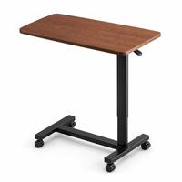 Table de lit réglable en hauteur avec élévateur pneumatique, bureau mobile pour ordinateur portable, pour chambre à coucher, bureau à domicile