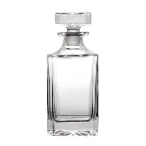 Yeni şeffaf yuvarlak viski şişesi cam alkol kapaklı şişe cam şarap şişesi küçük boy 50ml 100ml