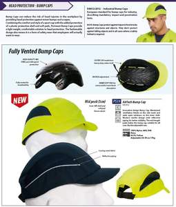 ポートウェスト PS59 エアテック バンプキャップ 耐衝撃 メンズ アウトドア 落下防止 短いつば 通気性 ナイロン製 スロットなし 安全ヘルメット - Product Image 2