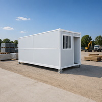 Maison conteneur pliable pratique et respirante, unité modulaire préfabriquée, démontage facile, cuisine commerciale multi-scénarios