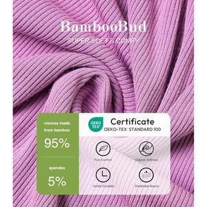 Camiseta de Manga Larga para Niña Pequeña BambooBud, Top con Volantes, Algodón y Fibra de Bambú, 2-5 Años - Product Image 4