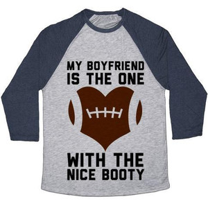 แฟนของฉันคือเสื้อยืดเบสบอลแบบทรีเบลนด์สำหรับทุกเพศ - Product Image 5