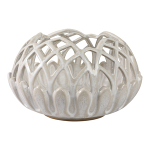 Vaso in Ceramica Traforato con Dettagli Scolpiti, Decorazione per la Casa - Product Image 3