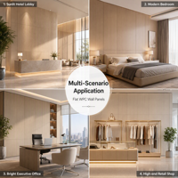 Panel WPC de Diseño Interior de Lujo Natural, Material Moderno para Revestimiento de Paredes, para Escaleras y Baños, Venta de Fábrica de Alta Calidad