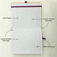 Cuaderno Personalizado A5 de Tapa Dura Kraft con Banda Elástica, Marcapáginas de Cinta y Páginas Rayadas