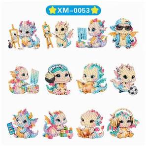 Pegatinas Decorativas de Diamantes 5D con Diseño de Panda, Estilo de Dibujos Animados para Niños, Pegatinas para Refrigerador - Product Image 2