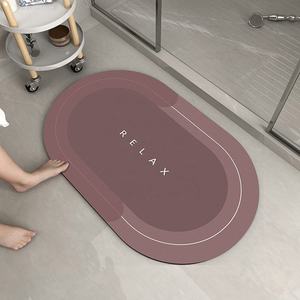 CF, alfombrilla de ducha suave personalizada al por mayor, alfombrilla de <span class=keywords><strong>goma</strong></span> antideslizante de secado rápido, alfombrilla de baño de diatomita superabsorbente, alfombrilla de baño antideslizante para lavabo de ducha, <span class=keywords><strong>bañera</strong></span> - Product Image 5