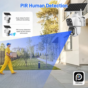 Cámara de Seguridad Inalámbrica HiEasy Inteligente de 2 Lentes, con Energía Solar, 4G, Alta Definición, Sonido y Luz, Alarma, Visión Nocturna a Todo Color - Product Image 4