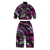 YSJY OEM Streetwear, sur mesure, ensembles de jogging en sublimation 2 pièces, surdimensionnés, fermeture éclair, style lettreman, survêtements Bamber, fabrication