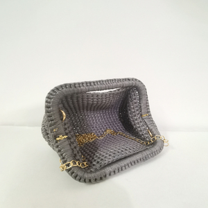 Borsa <span class=keywords><strong>a</strong></span> <span class=keywords><strong>Tracolla</strong></span> in Corda Intrecciata 2025, Clutch Artigianale da Donna, Borsa Designer Lavorata <span class=keywords><strong>a</strong></span> Maglia con Catena Metallica - Product Image 6