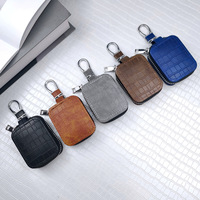 Étui de luxe pour écouteurs, motif crocodile, étanche, haut de gamme, en TPU+cuir PU, pour Pro, avec porte-clés