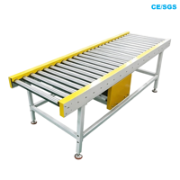 Convoyeur à rouleaux manuel fixe sur mesure pour déchargement de palettes, robuste, directement de l'usine, pour assemblage professionnel