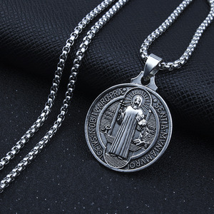 Collier Croix Féminin Élégant Pendentifs <span class=keywords><strong>Crucifix</strong></span> Saint Benoît Catholique de Haute Qualité pour les Occasions de Mariage - Product Image 3