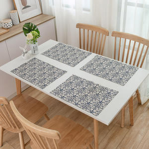 Set de table en porcelaine bleue et blanche, style chinois, <span class=keywords><strong>nappe</strong></span> en coton et lin épaisse résistante à la chaleur - Product Image 2