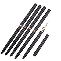 Lot de 5 pinceaux stylo pour nail art, pinceaux liner allongés pour dessin et traçage, stylo professionnel pour la peinture des ongles
