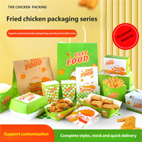 Ensembles d'emballages alimentaires jetables résistants à la graisse, boîtes en papier, sacs et enveloppes personnalisables pour hamburgers, poulet frit, nuggets, frites