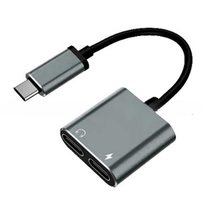 Adaptador <span class=keywords><strong>USB</strong></span> <span class=keywords><strong>C</strong></span> Dual <span class=keywords><strong>USB</strong></span> <span class=keywords><strong>C</strong></span> Audio Splitter PD Carregamento Rápido para iPhone 15 para Samsung para Galaxy S24 Etc Material de liga de alumínio - Product Image 2