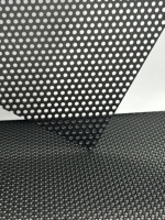 Maille en aluminium perforée noire thermolaquée standard australienne pour porte de sécurité et moustiquaire