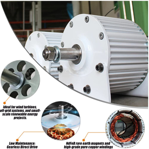 Générateur à aimants 2000W, 500 tr/min, générateur triphasé AC à faible bruit, entraînement direct pour système éolien 2KW - Product Image 2