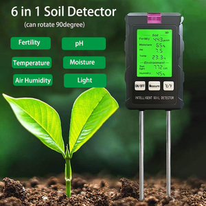 Analizador de Suelo Inteligente Giratorio 6 en 1, Medidor de PH/Humedad/Temperatura/Luz Solar/Fertilidad/Humedad para Jardinería en Invernadero - Product Image 1