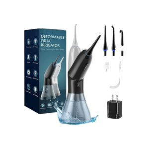 Les médecins professionnels recommandent un fil dentaire à eau sans fil IPX7 avec une tête de pulvérisation déformable qui peut être tournée sans fil - Product Image 1