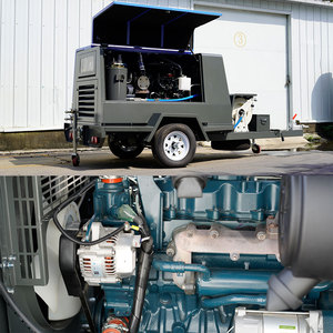 8 Bar di động động cơ diesel Máy nén khí 185cfm 12bar cho khai thác mỏ phun cát khoan - Product Image 4