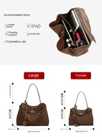 Sac fourre-tout en cuir véritable de luxe grande capacité Sac à main à bandoulière pour femme avec rabat à fermeture pour le travail et l'usage quotidien