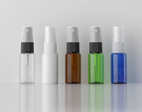 Impression de logo personnalisé, flacon cosmétique en plastique de 15 ml, flacon de voyage rond en PET avec boîte en papier